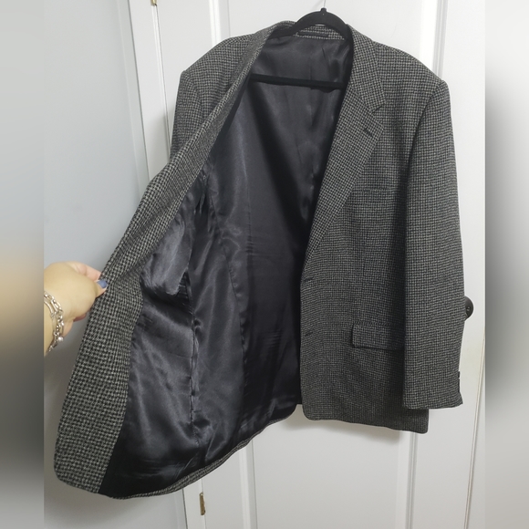 PROTOCOL Houndstooth Wool Blazer Jacket - Picture 4 of 11